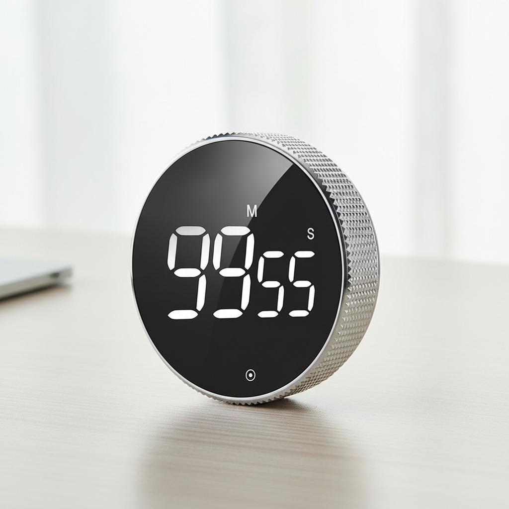 FocusFlow Magnetic Pomodoro Timer – LED Productivity Countdown Clock